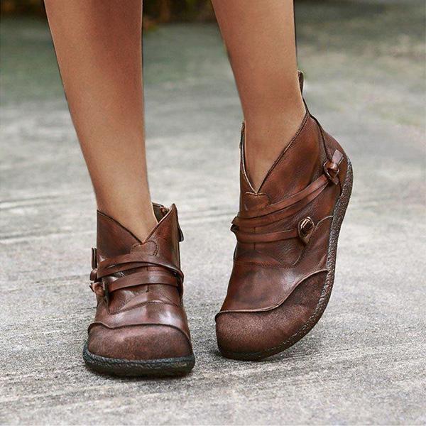 ankle length flat boots
