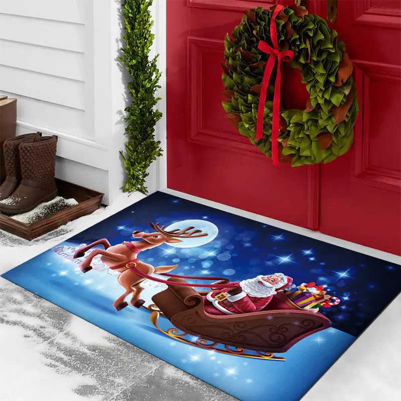 WOZO Merry Christmas Cute Snowman Santa Claus Area Rug Rugs Non-Slip Floor Mat Doormats for Living Room Bedroom 31 x 20 inches WOZO Merry Christmas Cute Snowman Santa Claus Area Rug Rugs Non-Slip Floor Mat Doormats for Living Room Bedroom 31 x 20 inches