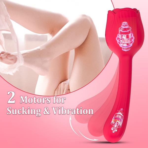 2 in 1 rose vibrator with vibrating bullet