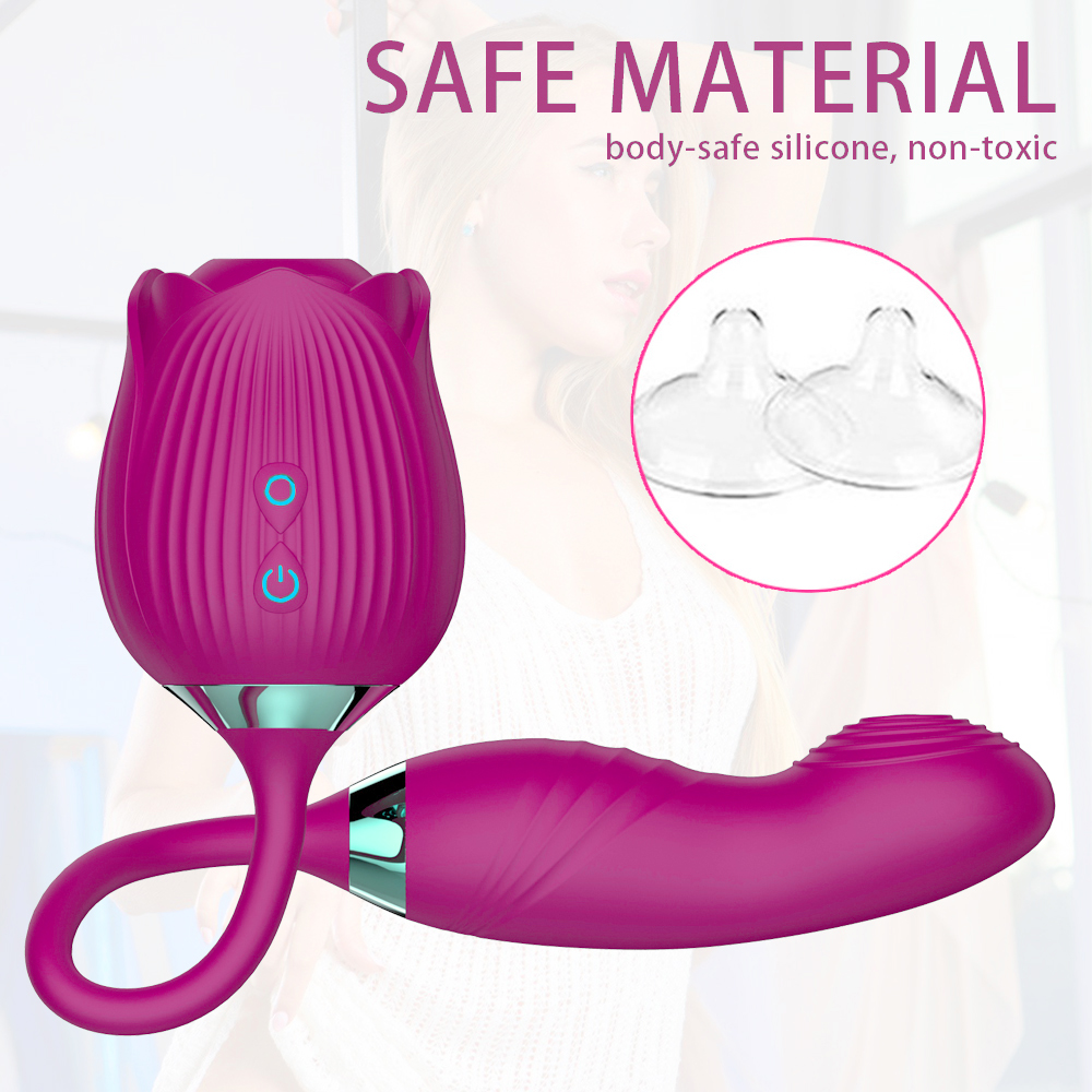 The Rose Toy Clit Sucker With Flapping Vibrator, G Spot Dildo Clitoris Stimulator,rose toy,the rose toy,rose vibrator,rose sex toy