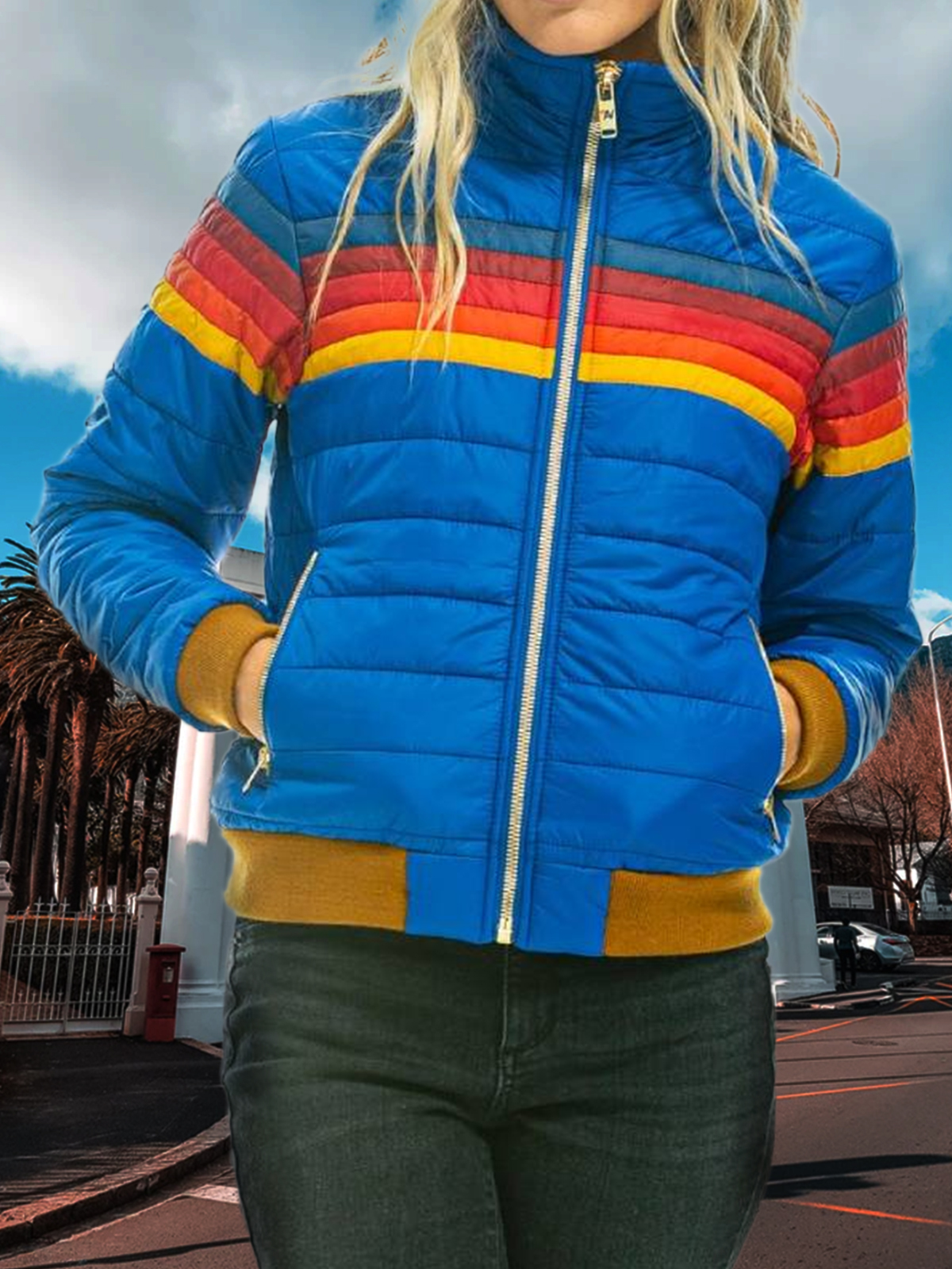 rainbow jacket womens