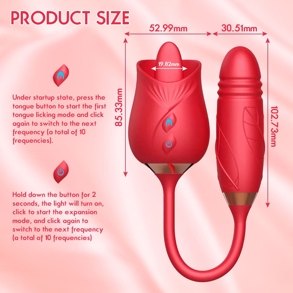 gel rose toy · small and powerful rose toy with bullet vibrator